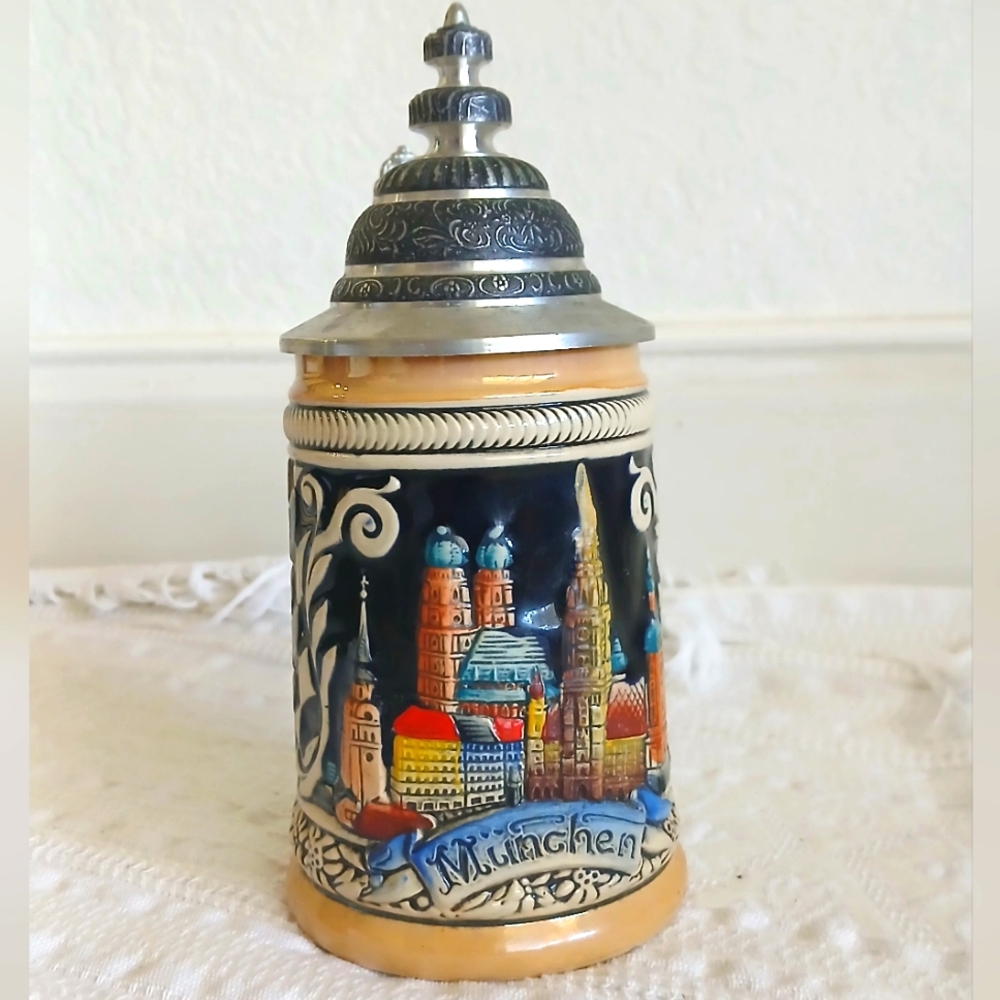 Authentic Multicolored Munches German Beer Stein-Hand-Painted …